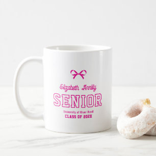Café Caneca de Pós-Graduação Bow Senior Custom Year Scr