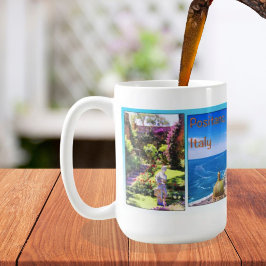 Café Caneca de Positano Itália Com Rochas Famosas de Ca