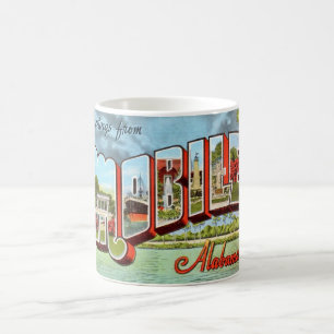 Café Caneca de Postais Antigos de Mobile Alabama