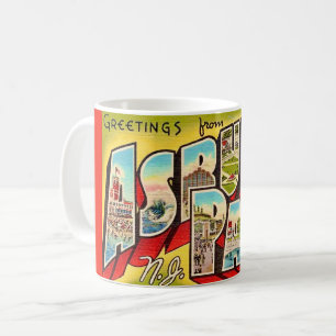 Café Caneca de postal antiga de Asbury Park