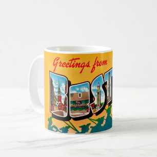 Café Caneca de postal antiga de Boston