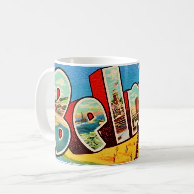 Café Caneca de postal de Belmar Nova Jersey (Frente Esquerda)