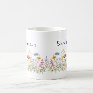 Café Caneca de Prado de Flores Silvestres Minimalista, 