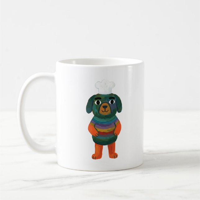 Café Caneca de Presente Cachorro Chef Fofo (Esquerda)