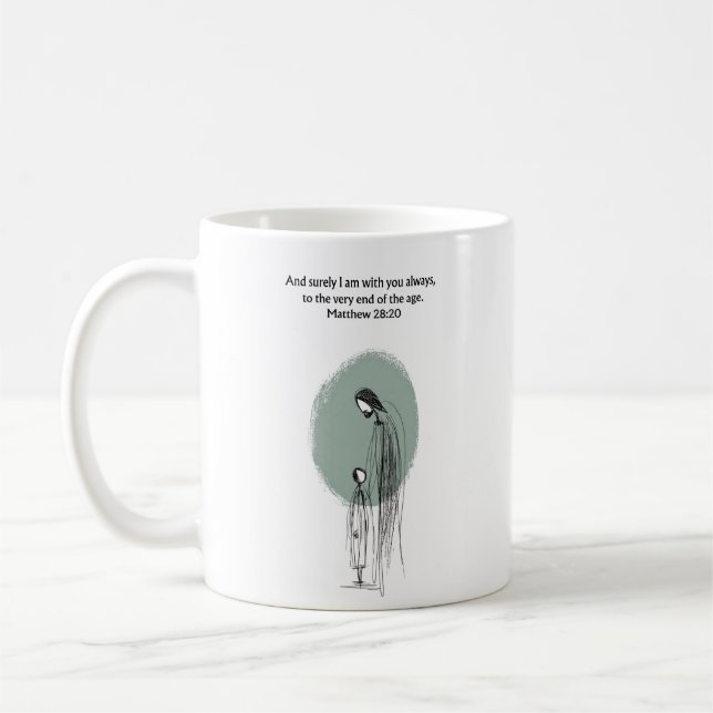 Café Caneca de presente com citação inspiradora da fé d (Esquerda)