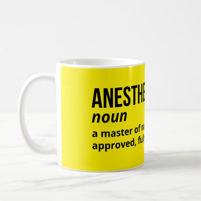 Café Caneca de Presente com Definição de Anestesiologis (Esquerda)