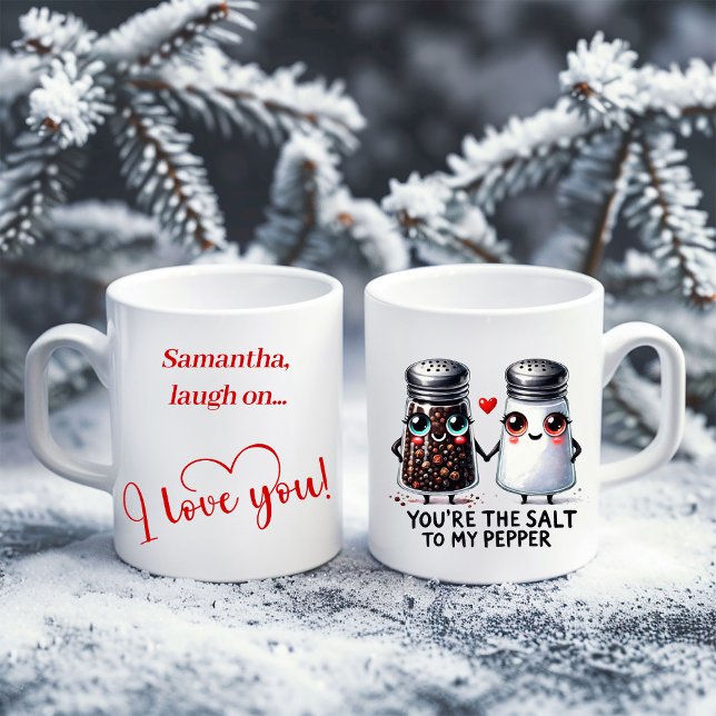 Café Caneca de Presente de Amor Personalizado Humor de  (Personalized Love Gift Mug Cartoon Food Humor)