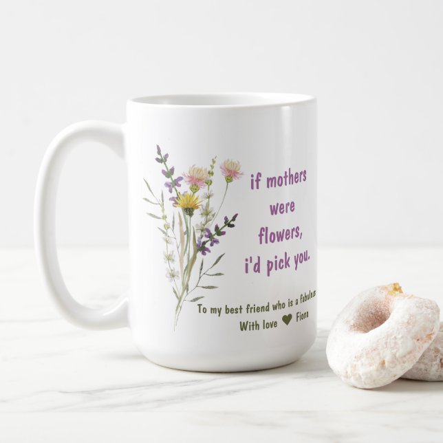 Café caneca de presente de dia de as mães na moda (Com Donut)