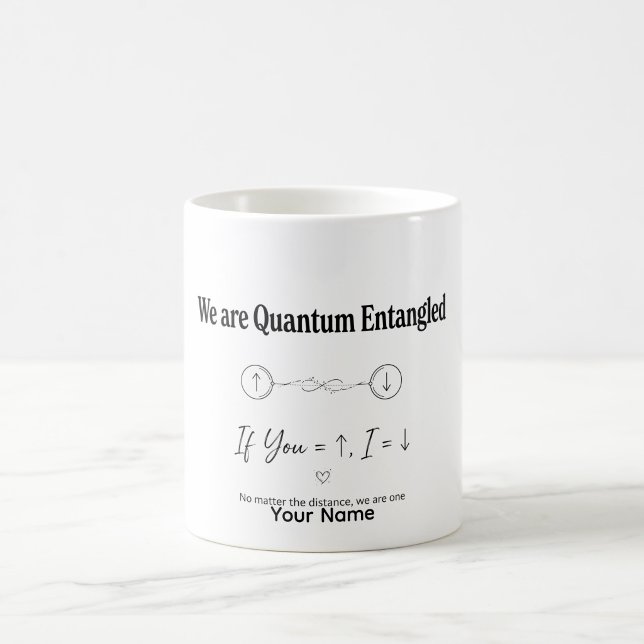 Café Caneca de Presente de Física Quântica Entrelaçamen (Criador carregado)