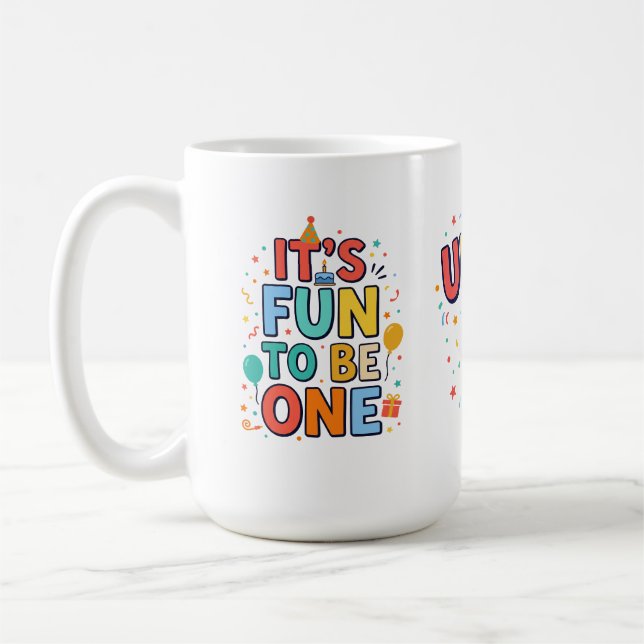 Café Caneca de Presente de Primeiro Aniversário do Tio (Esquerda)