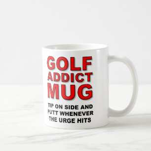Café Caneca de Presente Engraçado Adicto ao Golfe Jogad