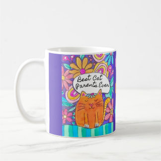 Café Caneca de Presente Melhores Pais de Gato de Todos