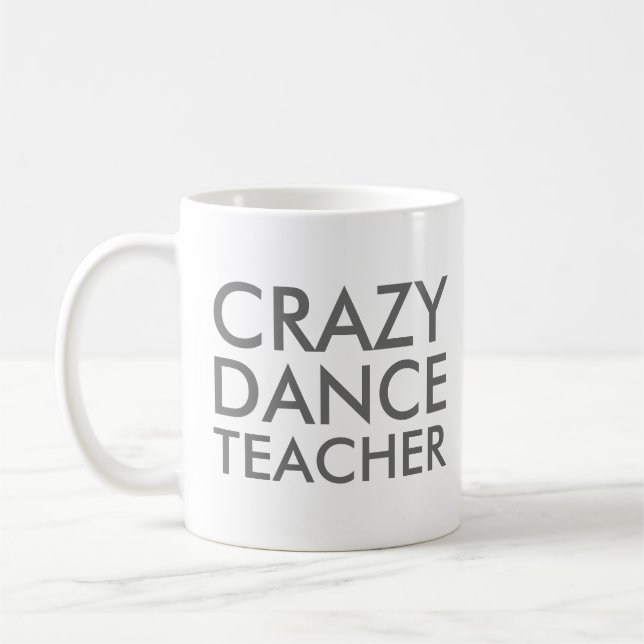 Café Caneca de presente para professor de dança louco (Esquerda)