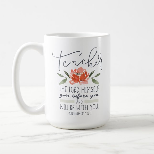Café Caneca de professor com escritura. (Esquerda)