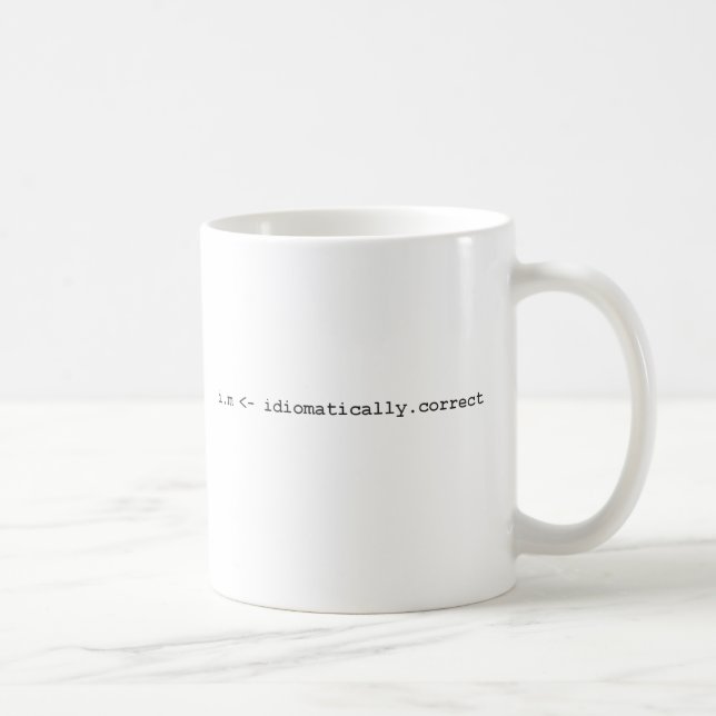 Café Caneca de programação idiomàtica correta de R (Direita)