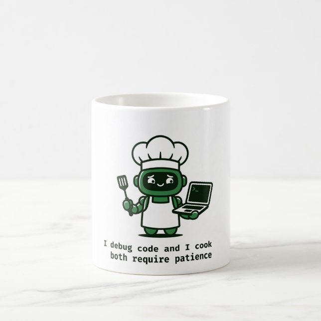 Café Caneca de Programador Engraçado — Eu Depuro Código (Centro)