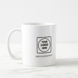 Café Caneca de promoção empresarial com texto e logotip
