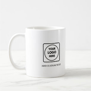Café Caneca de promoção empresarial com texto e logotip