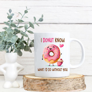 Café Caneca de Proposta de Dama de Honra com Donut Fofa