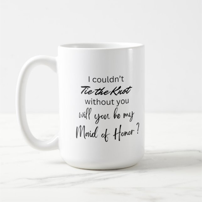 Café Caneca de Proposta de Dama de Honra para Noiva (Esquerda)