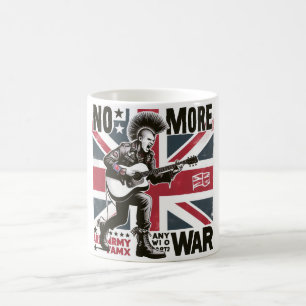 Café caneca de protesto de guerra