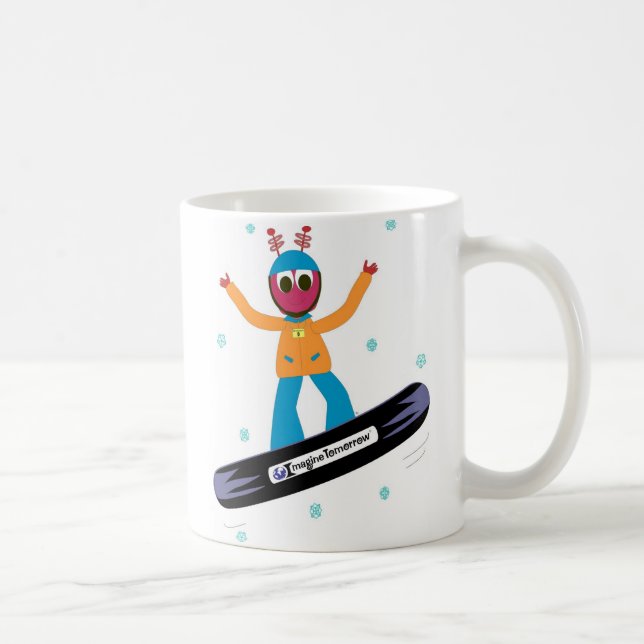 Café Caneca de Puterbug da snowboarding (Direita)