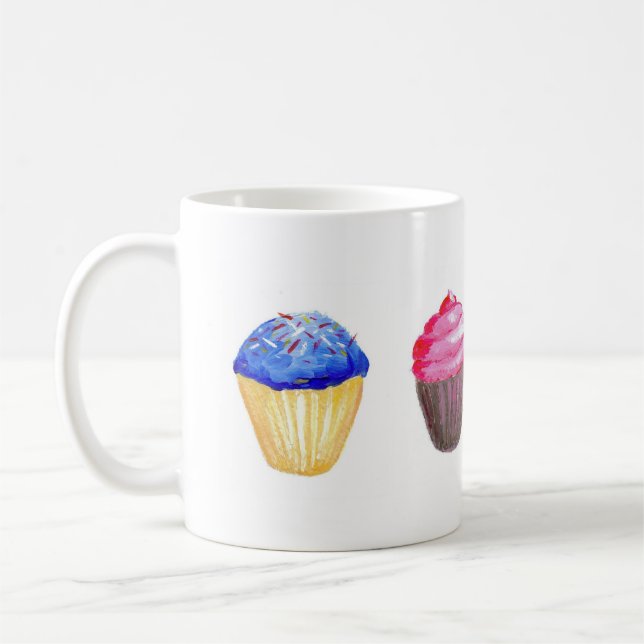 Café Caneca de quatro cupcakes (Esquerda)