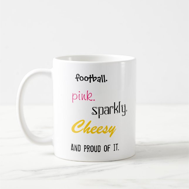 Café Caneca de queijo Sparkly cor-de-rosa da bacia XLV (Esquerda)