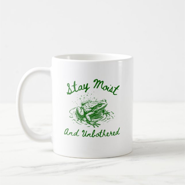 Café Caneca de Rã 'Fique Úmido e Sem Preocupações' – Pr (Esquerda)
