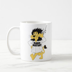 Café Caneca de rádio do leão do Mayday