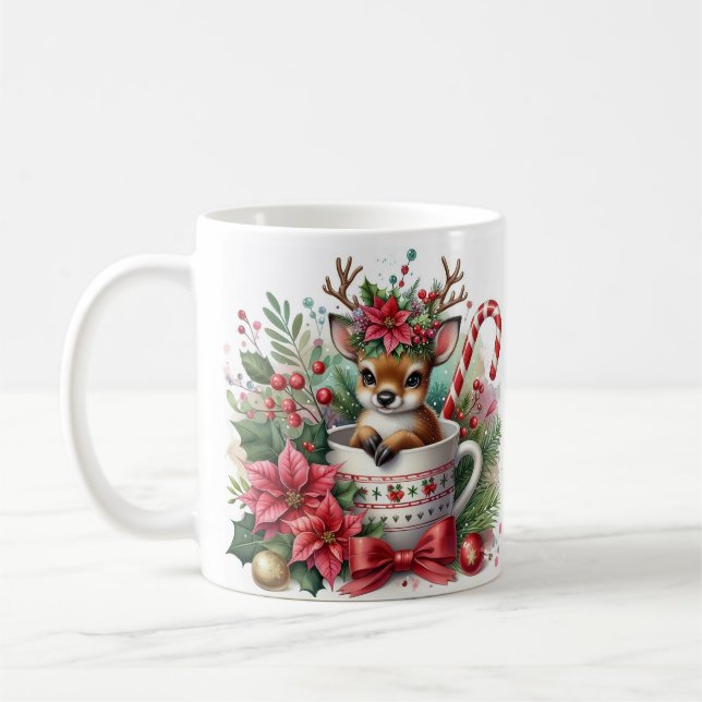 Café Caneca de Renas de Natal (Esquerda)