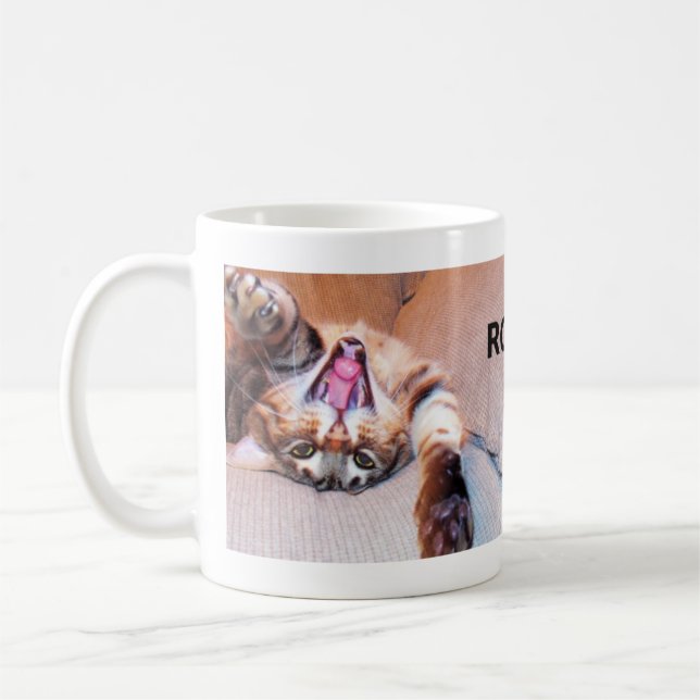 Café Caneca de riso do gato de Bengal (Esquerda)