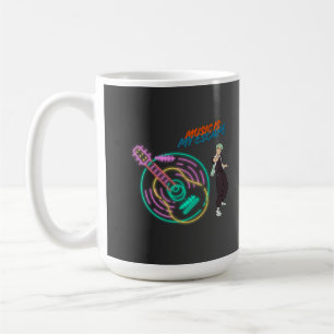 Café Caneca de Ritmo de Guitarra – Design de Garoto Ani