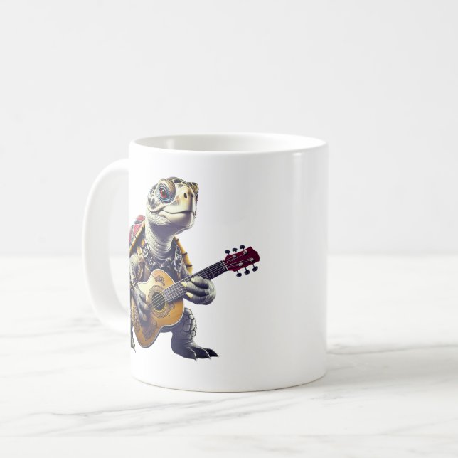 Café Caneca de rock and roll da tartaruga (Frente Esquerda)