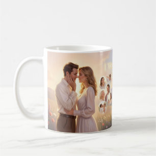 Café Caneca de Romance Golden Sunrise Sempre Amor