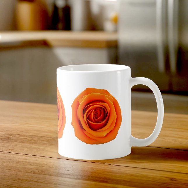 Café Caneca de Rosas Laranja (Mug with orange roses)