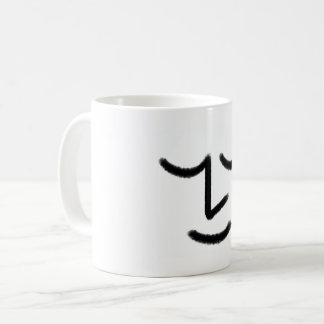 Café Caneca de Rosto Zen Minimalista