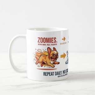 Café Caneca de Rotina Diária de Zoomies a Coma do Franc