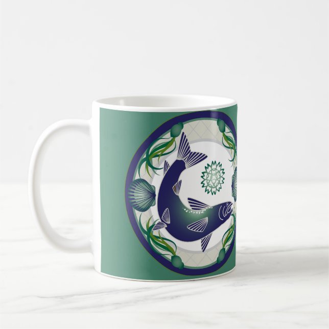 Café Caneca de salmão (Esquerda)