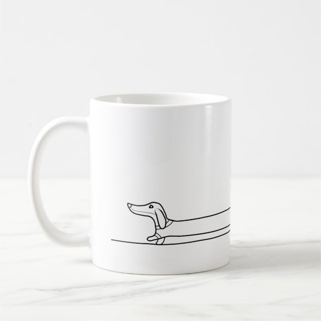 Café Caneca De Salsicha, Caneca De Dachshund, Presente  (Esquerda)