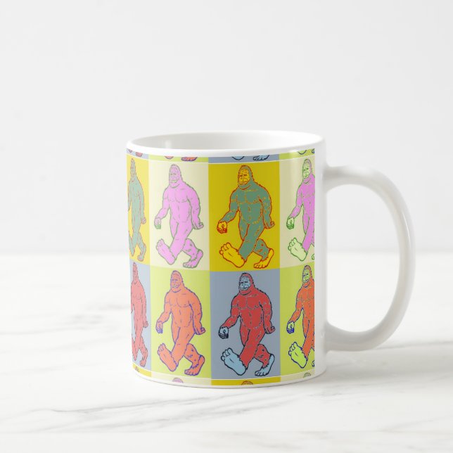 Café Caneca de Sasquatch do pop art (Direita)