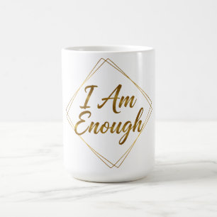 Café Caneca de Script 'Eu Sou Suficiente'