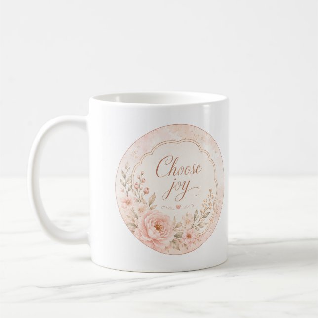 Café Caneca de seda floral pastéis adoráveis e editávei (Esquerda)