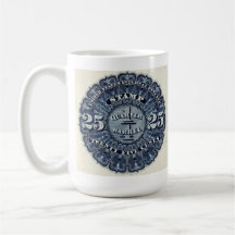 Caneca de selo de receita de cerveja Vintage 25c