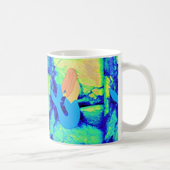 Café caneca de sereia de cauda azul (Direita)