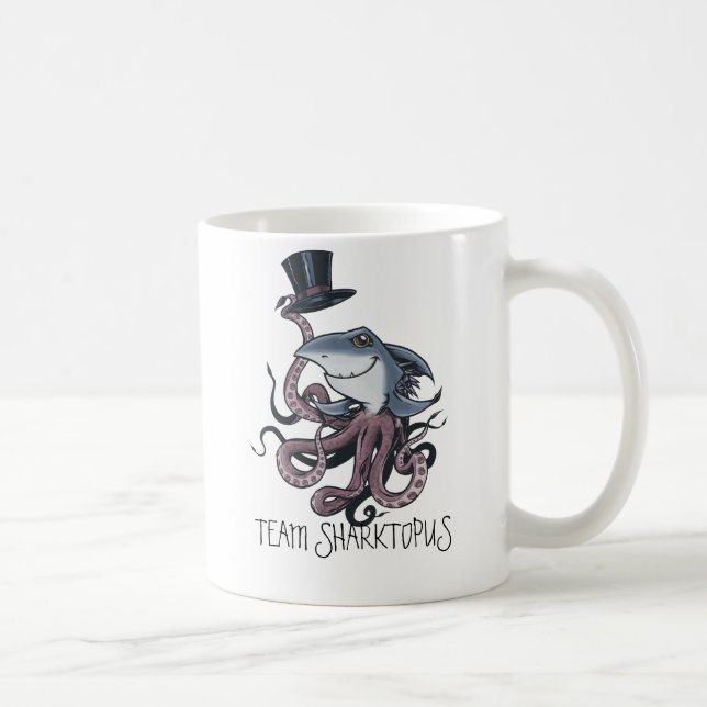 Café Caneca de Sharktopus da equipe dos desenhos (Direita)