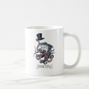 Café Caneca de Sharktopus dos desenhos animados