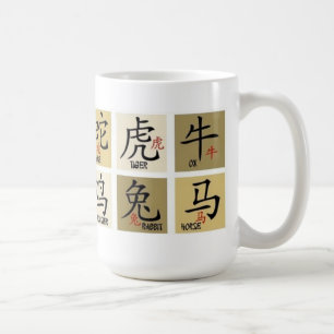 Café Caneca de Signos do Zodíaco Chinês