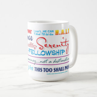 Café caneca de slogans de recuperação de 12 passos 25zz