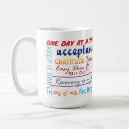 Café Caneca de slogans de recuperação em 12 passos 25z